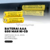 Baterai A3 Rechargeable 600mAh Battery AAA Cas Ni-Cd Batre Isi Ulang