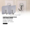 Cantelan Transparan Gantungan Hook Tempel Hanger Besi Dinding Tembok