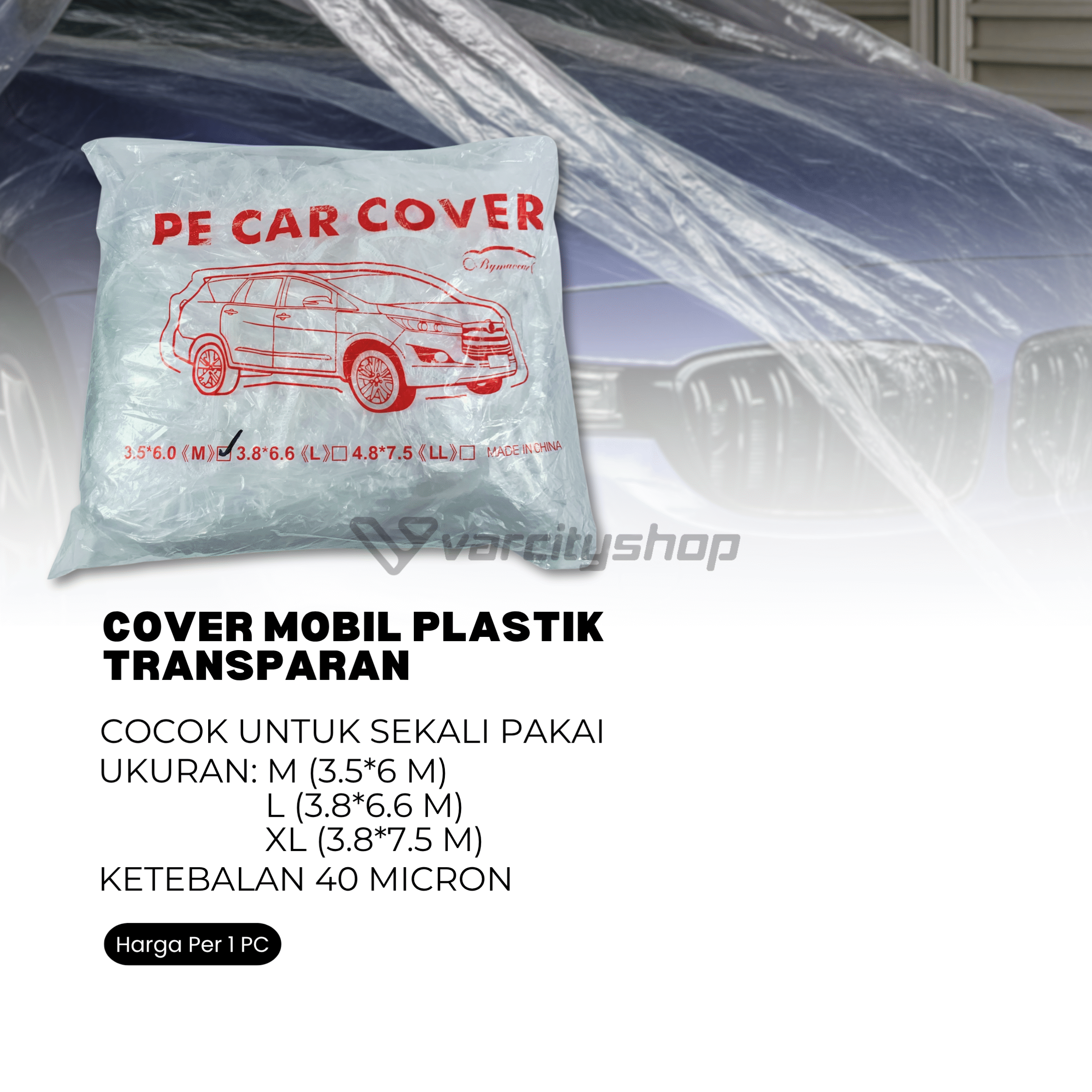 Mobil Cover Mobil Transparan Grade A Cover Mobil Plastik Sarung Mobil Plastik Transparan