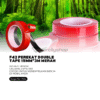F42 Perekat Double Tape 15MM*3M Clear Transparant  Bening Dobel Tip - Kulit Merah