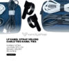 LP Kabel Strap Velcro Cable Ties Kabel Ties Velcro Winder Organizer - Hitam