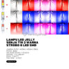 Lampu Led Jelly Senja T10 2 Warna Strobo 8 Led SMD Lampu Kota Sein Rem - Putih Merah