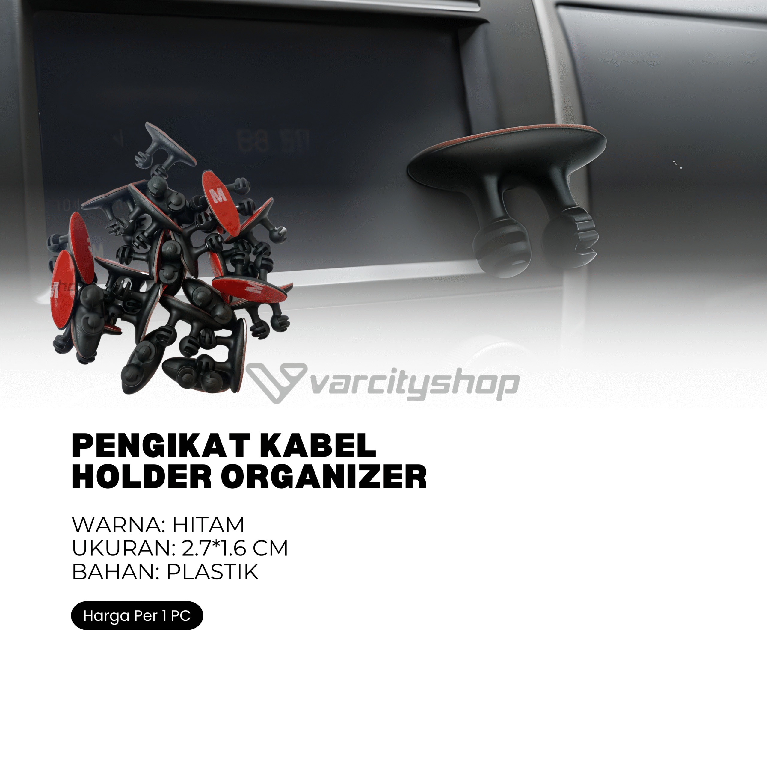 Klip Perapih / Pengikat Kabel Holder Organizer - Penjepit Kabel Mobil