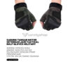 Sarung Tangan Motor Military Tactical Half Glove Black Eagle Army - Hijau Hitam