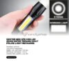 Senter Mini XPE COB Led Zoom Super Terang Swat Police Light Recharge