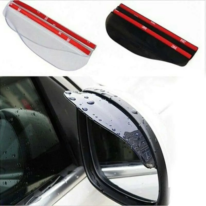 Talang Air Spion Mobil Mika Pelindung Spion Karet Wiper Spion - Hitam - Gambar 5