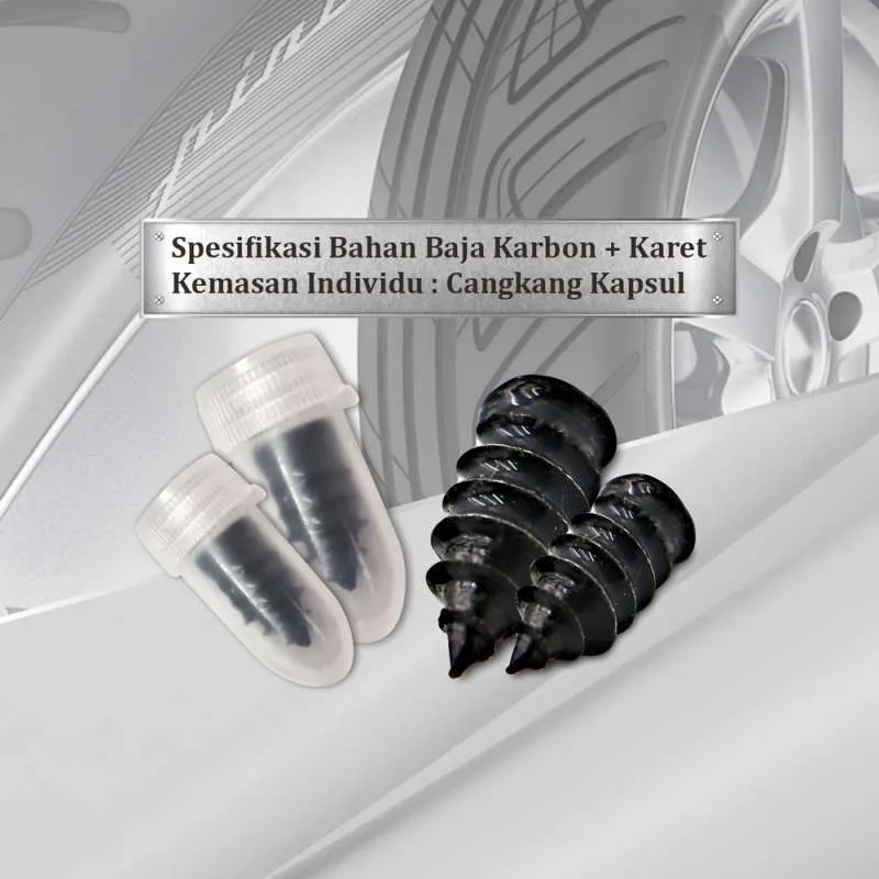 Skrup Paku Baut Paku Skrup Tambal Ban Bocor Tubeless Tubles Motor Mobil Sepeda - Gambar 2