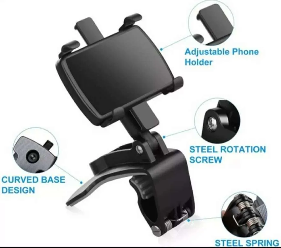 Car Holder Mobil Jepit HD-35 Universal Dudukan HP 360 Derajat HD35 - Gambar 5